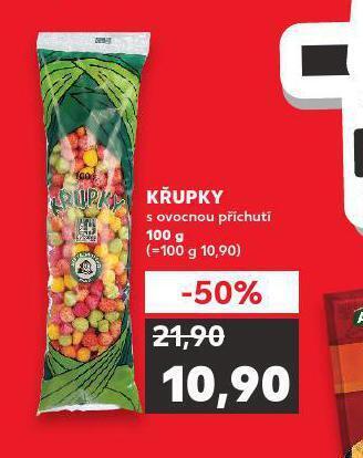 Kaufland Křupky s ovocnou příchutí nabídka