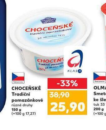 Kaufland Choceňské tradiční pomazánkové nabídka