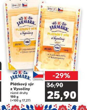 Kaufland Plátkový sýr z vysočiny nabídka