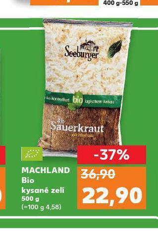 Kaufland Machland bio kysané zelí nabídka