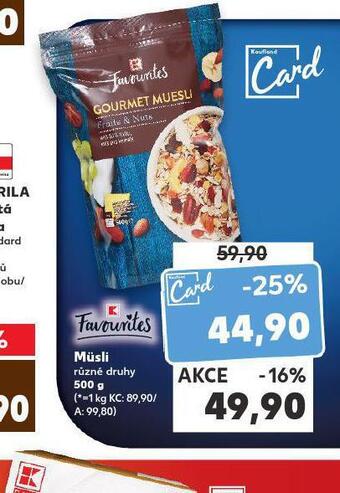 Kaufland Müsli nabídka