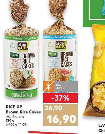 Kaufland Rice up brown rice cakes nabídka