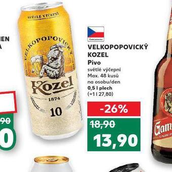 Kaufland Pivo velkopopovický kozel 10 nabídka