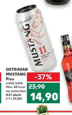 Kaufland Ostravar mustang pivo nabídka