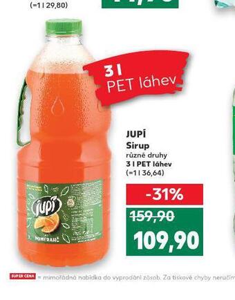 Kaufland Jupí sirup nabídka