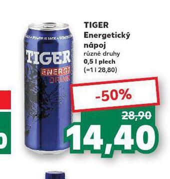 Kaufland Tiger energetický nápoj nabídka
