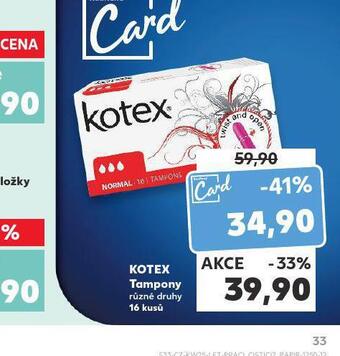 Kaufland Kotex tampony nabídka
