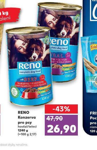 Kaufland Reno konzerva pro psy nabídka