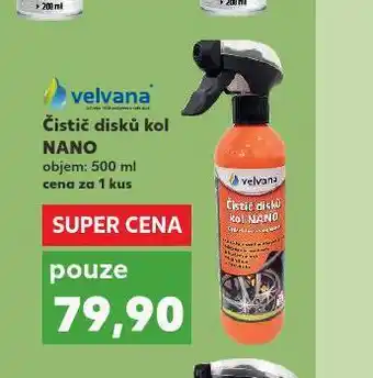 Kaufland Velvana čistič disků kol nano nabídka