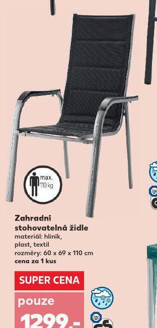 Kaufland Zahradní stohovatelná židle nabídka