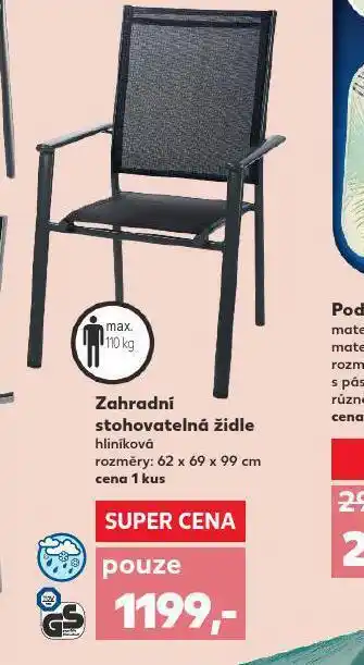 Kaufland Zahradní stohovatelná židle nabídka
