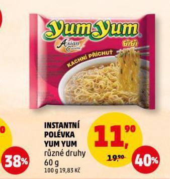 Penny Market Instantní polévka yum yum nabídka