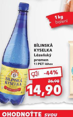 Kaufland Bílinská kyselka lázeňský pramen nabídka