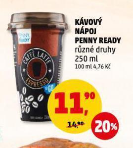 Penny Market Kávový nápoj nabídka