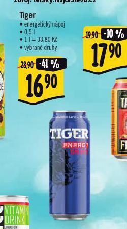 Albert Tiger energy drink nabídka