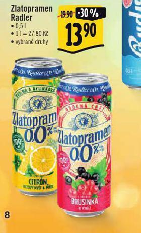 Albert Zlatopramen radler nabídka