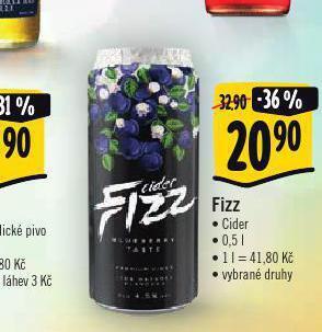 Albert Fizz cider nabídka