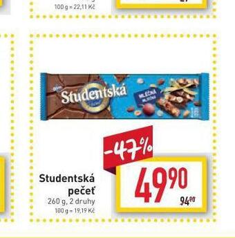 Billa Orion studentská pečeť nabídka