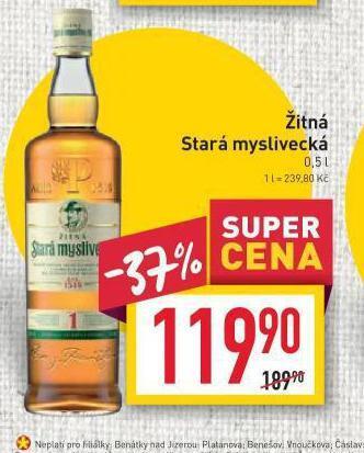 Billa Žitná stará myslivecká nabídka