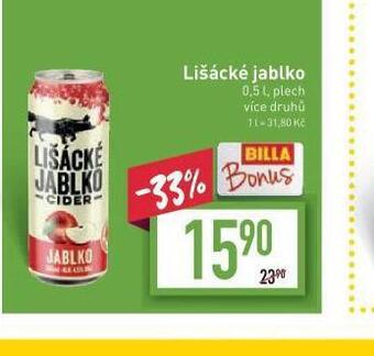 Billa Lišácké jablko nabídka