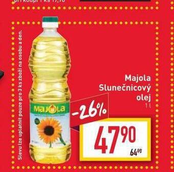 Billa Majola slunečnicový olej nabídka