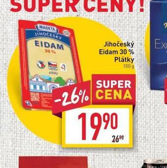 Billa Jihočeský eidam 30% plátky nabídka