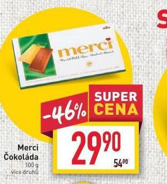 Billa Merci čokoláda nabídka