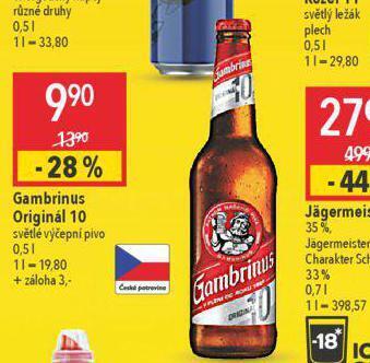 Globus Pivo gambrinus originál nabídka