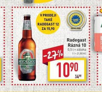 Billa Pivo radegast rázná 10 nabídka