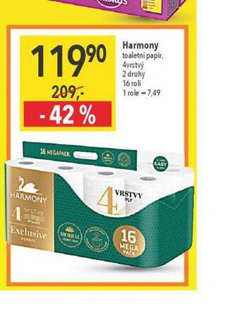 Globus Harmony toaletní papír nabídka