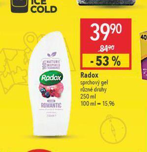 Globus Radox sprchový gel nabídka