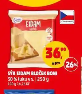 Penny Market Sýr eidam bloček 30% nabídka