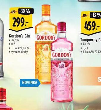 Albert Gordon´s gin nabídka