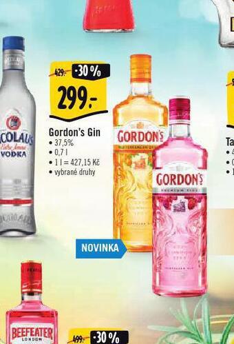 Albert Gordon's gin nabídka