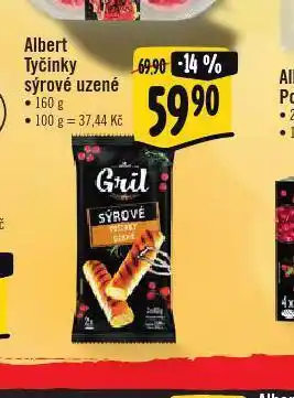 Albert Albert tyčinky sýrové uzené nabídka