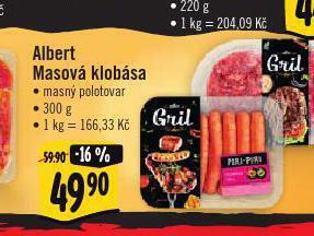 Albert Albert masová klobása nabídka