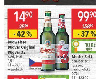 Globus Pivo budweiser budvar original nabídka