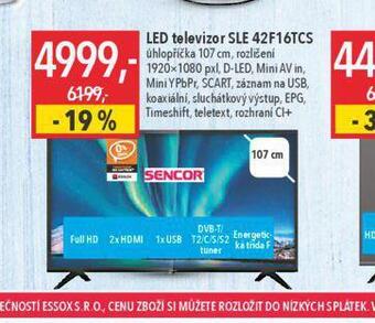 Globus Led televizor sencor 107 cm nabídka