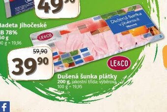 Coop Dušená šunka plátky 200 g nabídka