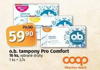 Coop O.B. tampony Pro Comfort 16 ks nabídka
