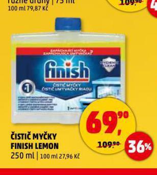 Penny Market Finish lemon čistič myčky nabídka