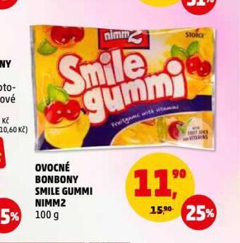 Penny Market Ovocné bonbony smile gummi nimm2 nabídka