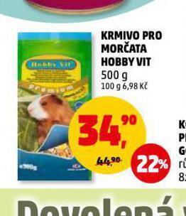 Penny Market Hobby vit krmivo pro morčata nabídka