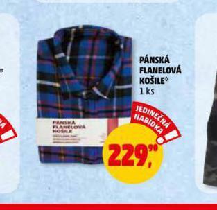 Penny Market Pánská flanelová košile nabídka