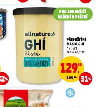 Penny Market Ghí přepuštěné máslo nabídka