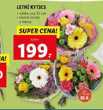 Lidl Letní kytice nabídka