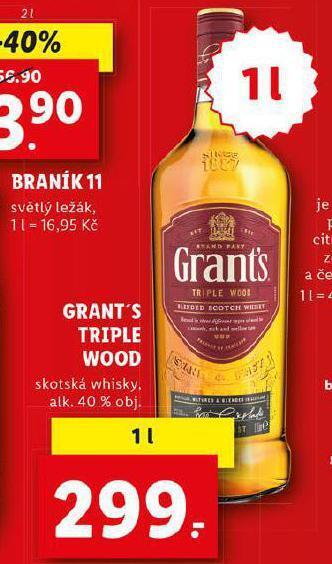 Lidl Grant's triple wood whisky nabídka