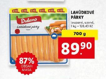 Lidl Lahůdkové párky nabídka