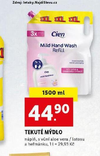 Lidl Tekuté mýdlo nabídka