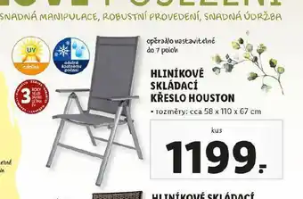 Hliníkové skládací křeslo